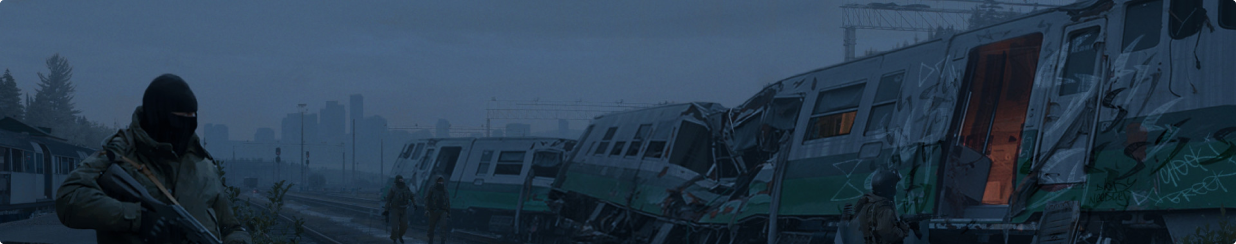 Sell Escape From Tarkov Items, Soldiers exploring an abandoned train.