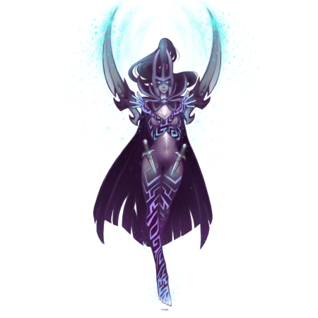 Buy Dota 2 Accounts, Dark Blade Dancer with blue effects