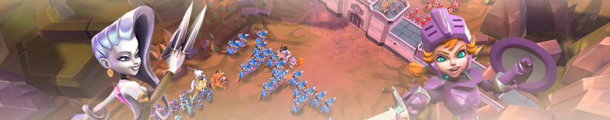 Sell Lords Mobile Accounts Banner, Two Warriors with Weapons