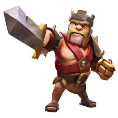 sell coc accounts, king with a sword