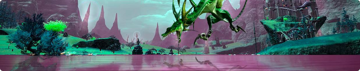 Sell FFXIV Items, Dragon over a pink lake