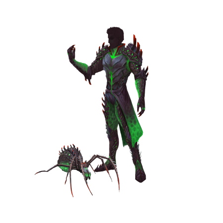 RS3 Diaries, guard with green armor and a green spider
