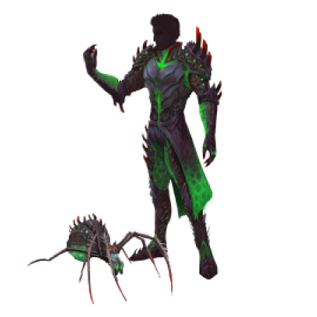 Sell RS3 Accounts, guard with green armor and a green spider