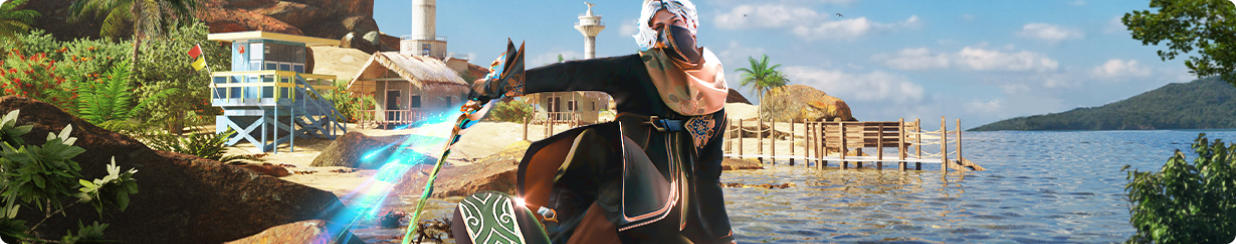 Warrior with blue sword shadow