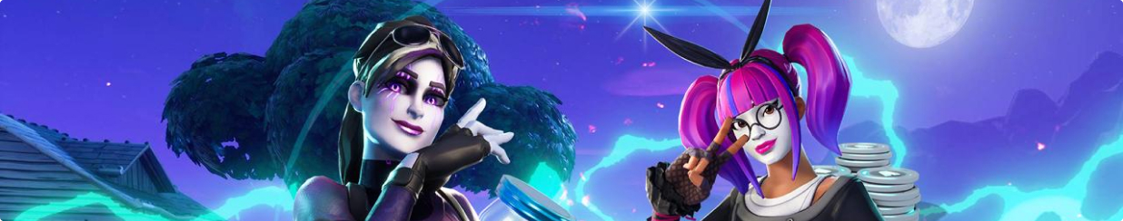 Buy Fortnite Accounts, Female character with dark bomber skin
