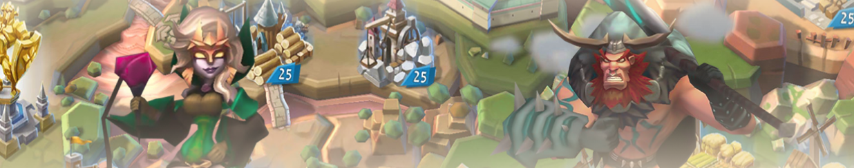 Sell Lords Mobile Accounts Banner, Witch and Warrior