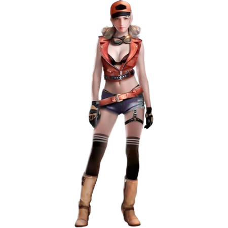Female warrior in shorts