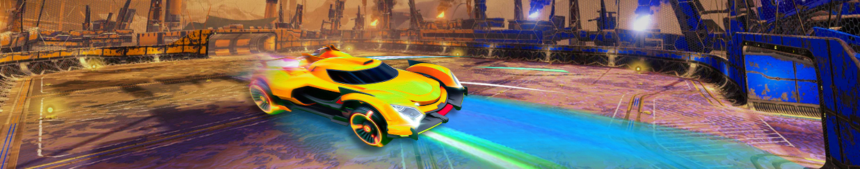 Rocket League accounts for sale, buy rocket league steam accounts done, yellow battle car going for the goal.