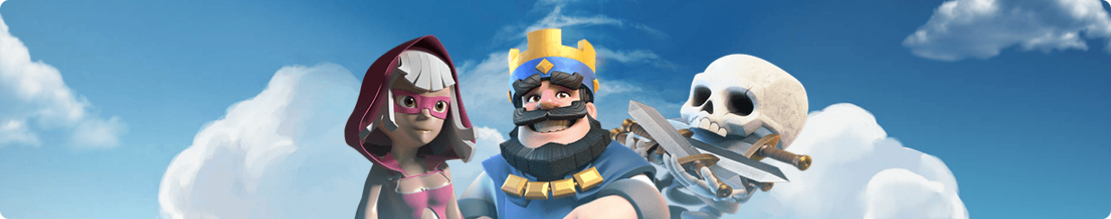 Sell Clash Royale Accounts Banner, King, Mage and Skeleton