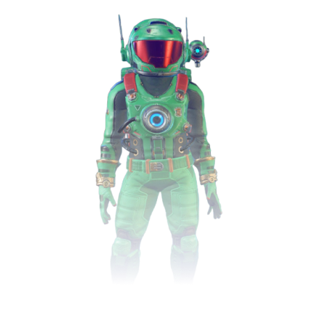 buy no man's sky units, no man's sky units buy, character in a green spacesuit