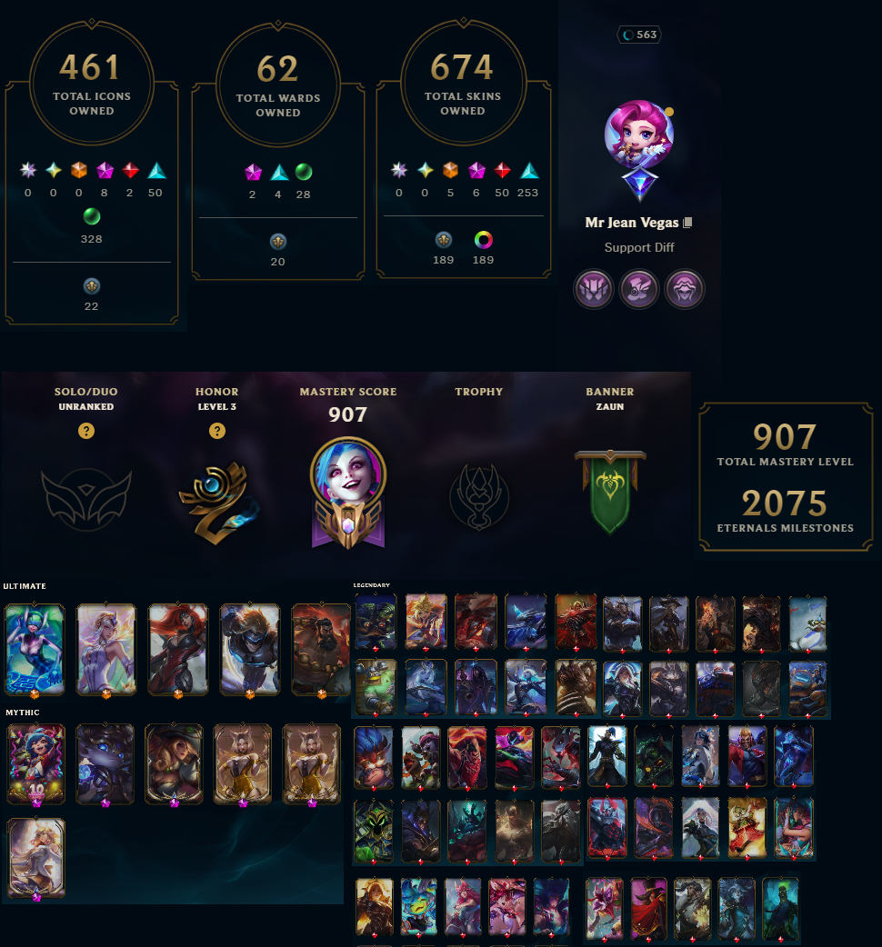 EUW | 674 Skins | 167 Champions | LLS132