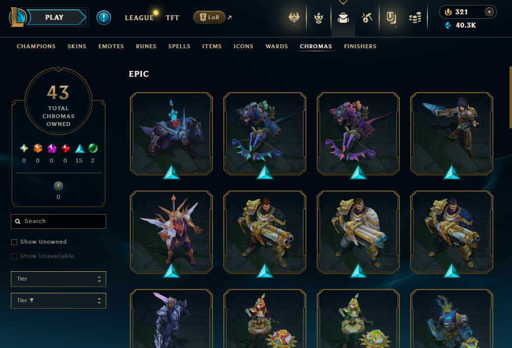 NA | 605 Skins | 162 Champions | PAX Twisted Fate , Young Ryze , Silver Kayle | 5 Mythics | ChicksQLOLS02