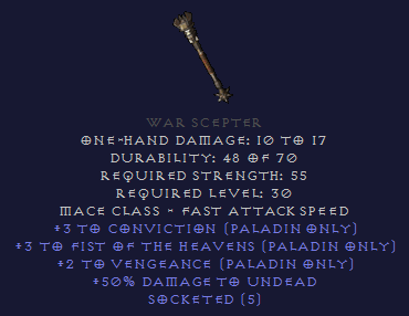 3 Conviction 3 Foh - War Scepter