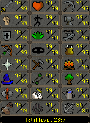 Ex Max Main | 2350+ Total  | 333 QP | 80 Sailing | Infernal | Quiver | Avernic | E Void | Assembler | B Gloves | MA2 Cape