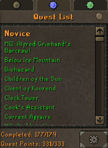 Main | 2150+ Total | 330+ QP | Avernic | E Void | Fire Cape | Assembler | B Gloves | MA2 Cape | Lumberjack | Rare Pets