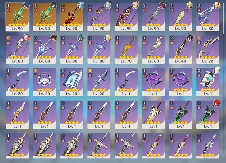 [AR 56, ASIA] Female Traveler | 36 Characters | 5* Ganyu, Wanderer, Zhongli, Xiao,  Yoimiya, Diluc, Jean++ - ChicksYGI4