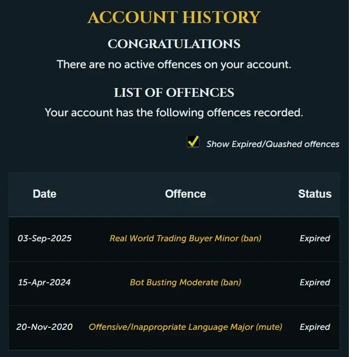 Near Maxed Main | 2365 Total | 320+ QP | 3-Letter Name | 100+ Days of Membership | B Gloves | R Pouch | X5 Rare Pets