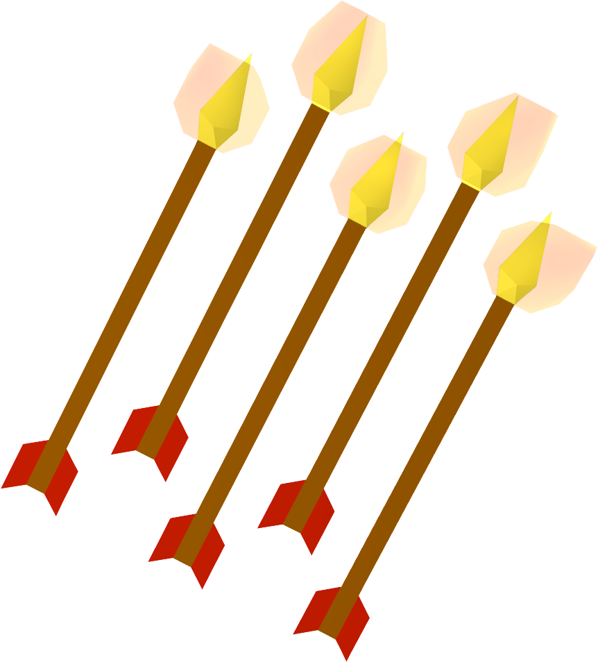 Iron fire arrows (lit)