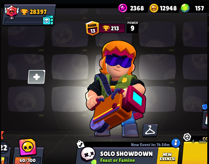 Android & iOS | Level 178 | 64 Brawlers | 28397 Trophies | 14 Maxed | 43 Skins - chicksbrawl9