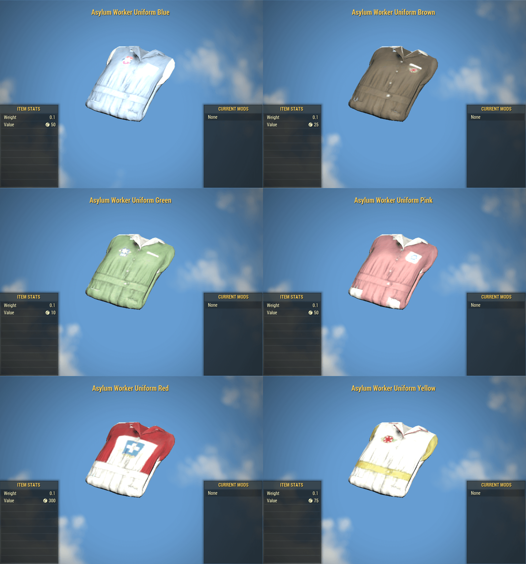 ALL Asylum Worker Uniform SET