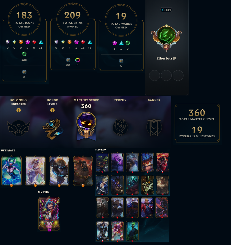 NA | 209 Skins | 158 Champions | LLS091