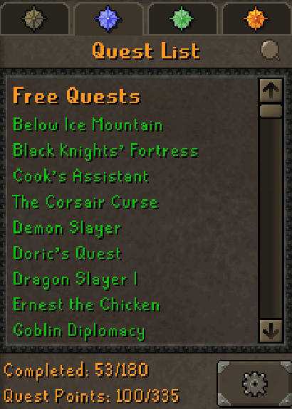 Main | 1560+ Total | 100+ QP | 73 Ranged | 71 Attack | 71 Strength | Graceful